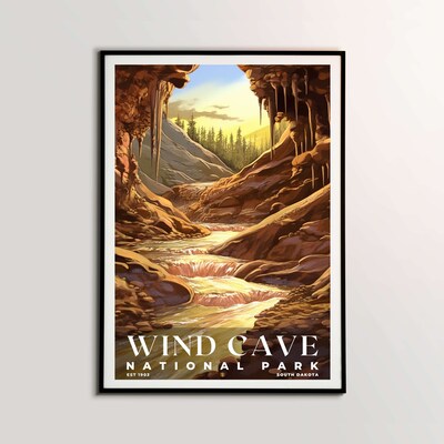 Wind Cave National Park Poster, Travel Art, Office Poster, Home Decor | S7 - image2